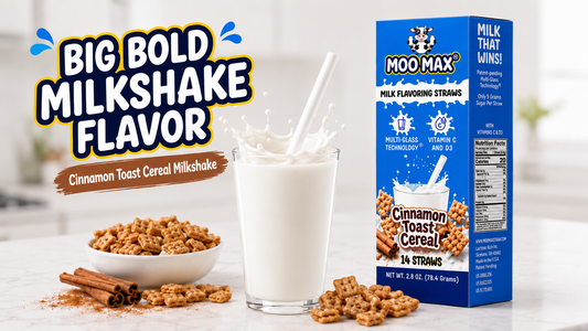 MooMax Cinnamon Toast Cereal Milk Flavoring Straws box