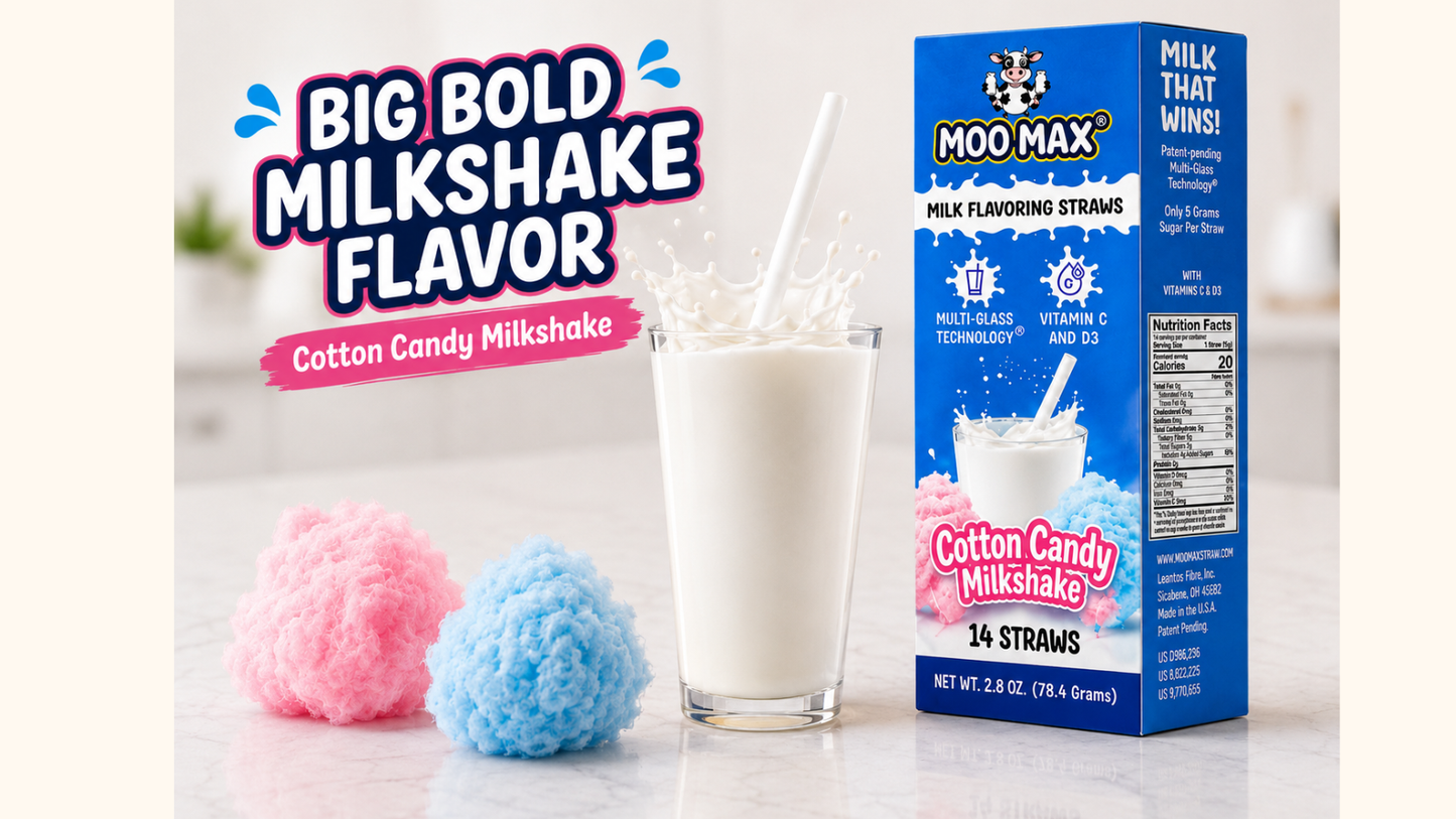 MooMax Cotton Candy Milk Flavoring Straws